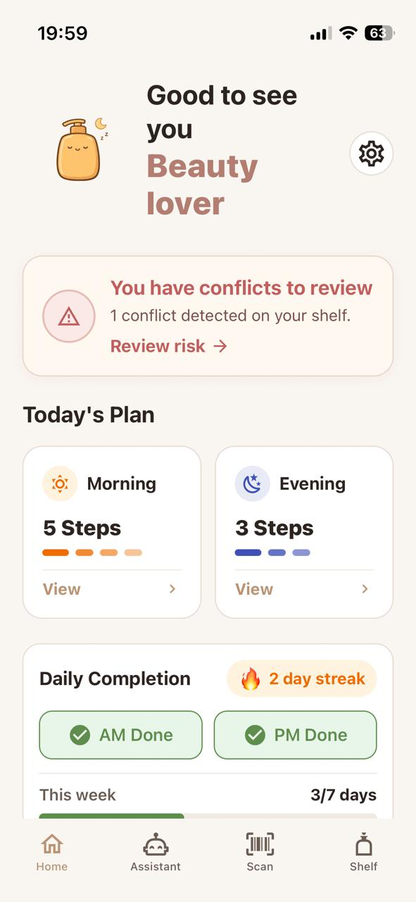 MyVanity App Screenshot